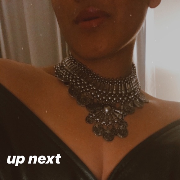 Anthropologie Jewelry - Boho Silver Coined stacked necklace one piece!🌚🖤